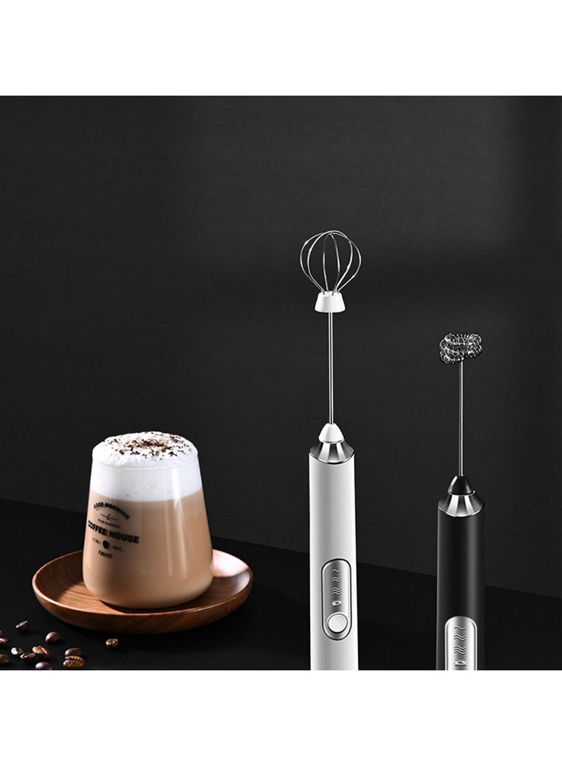 Electric Milk Frother Handheld Electric Whisk Coffee Frother Egg Beater Milk Cappuccino Latte Frother Drink Mixer Kitchen Tools Black Electric Milk Frother Handheld Electric Whisk Coffee Frother Egg Beater Milk Cappuccino Latte Frother Drink Mixer Kitchen Tools Black